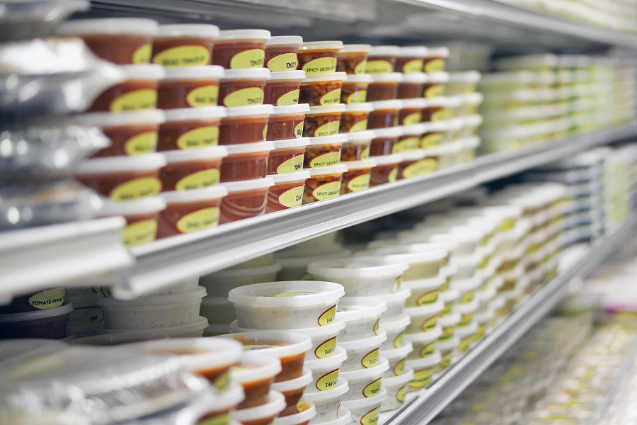 dips in store refrigerator